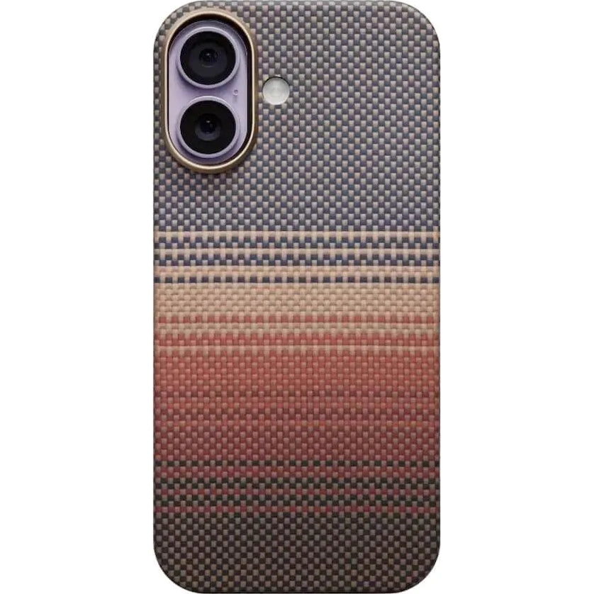 Aramid Handyhülle für iPhone 17, PITAKA Edge Case mit MagSafe, Orange