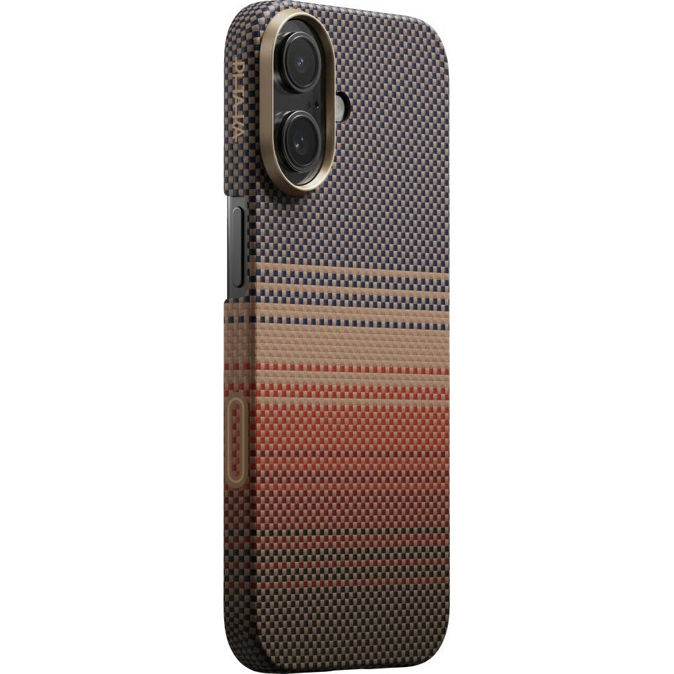 Aramid Handyhülle für iPhone 17, PITAKA Edge Case mit MagSafe, Orange