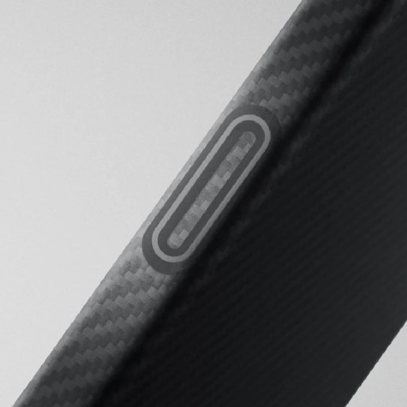 Aramid Handyhülle für iPhone 17, PITAKA Ultra-Slim Case PitaTap mit MagSafe, Schwarz