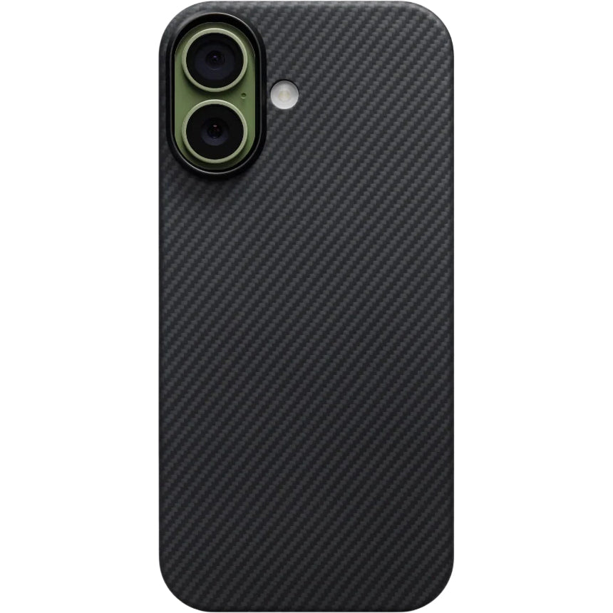Aramid Handyhülle für iPhone 17, PITAKA Ultra-Slim Case PitaTap mit MagSafe, Schwarz