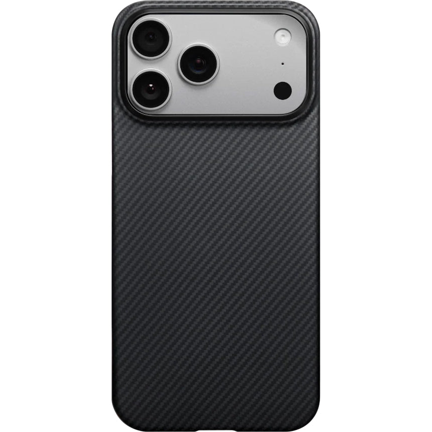 Aramid Handyhülle für iPhone 17 Pro Max, PITAKA Ultra-Slim Case PitaTap mit MagSafe, Schwarz