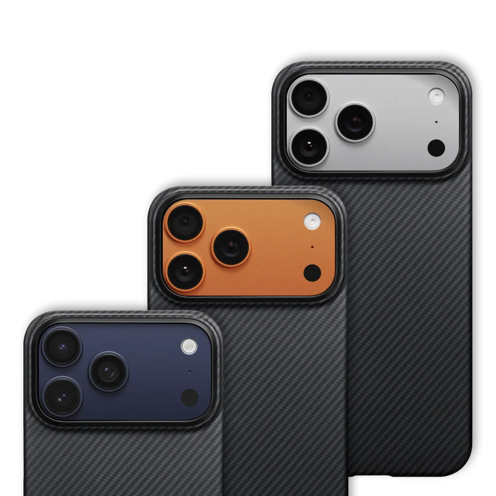 Aramid Handyhülle für iPhone 17 Pro Max, PITAKA Ultra-Slim Case PitaTap mit MagSafe, Schwarz