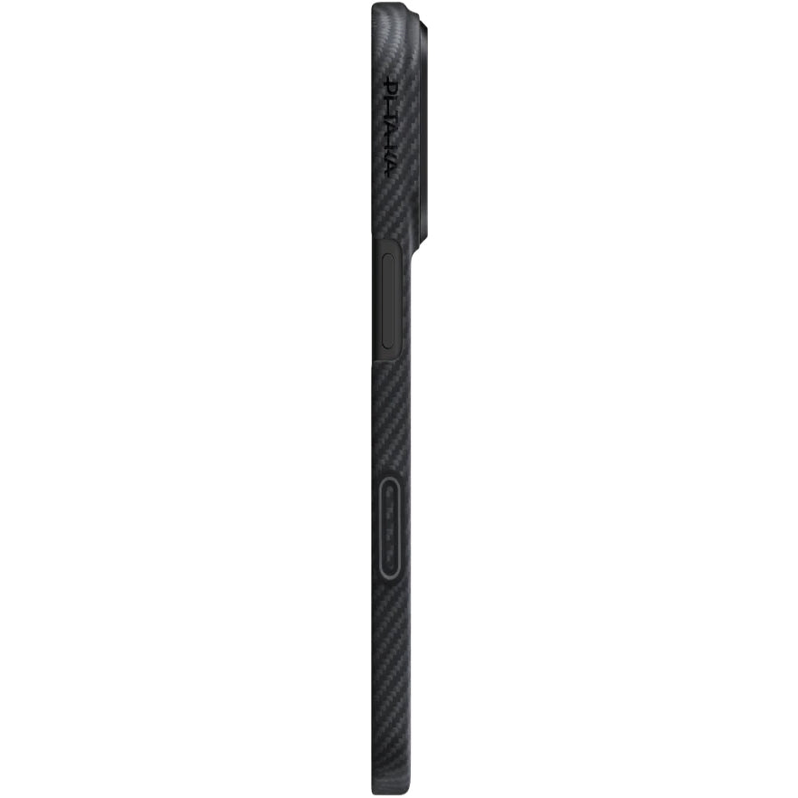 Aramid Handyhülle für iPhone 17 Pro Max, PITAKA Ultra-Slim Case PitaTap mit MagSafe, Schwarz
