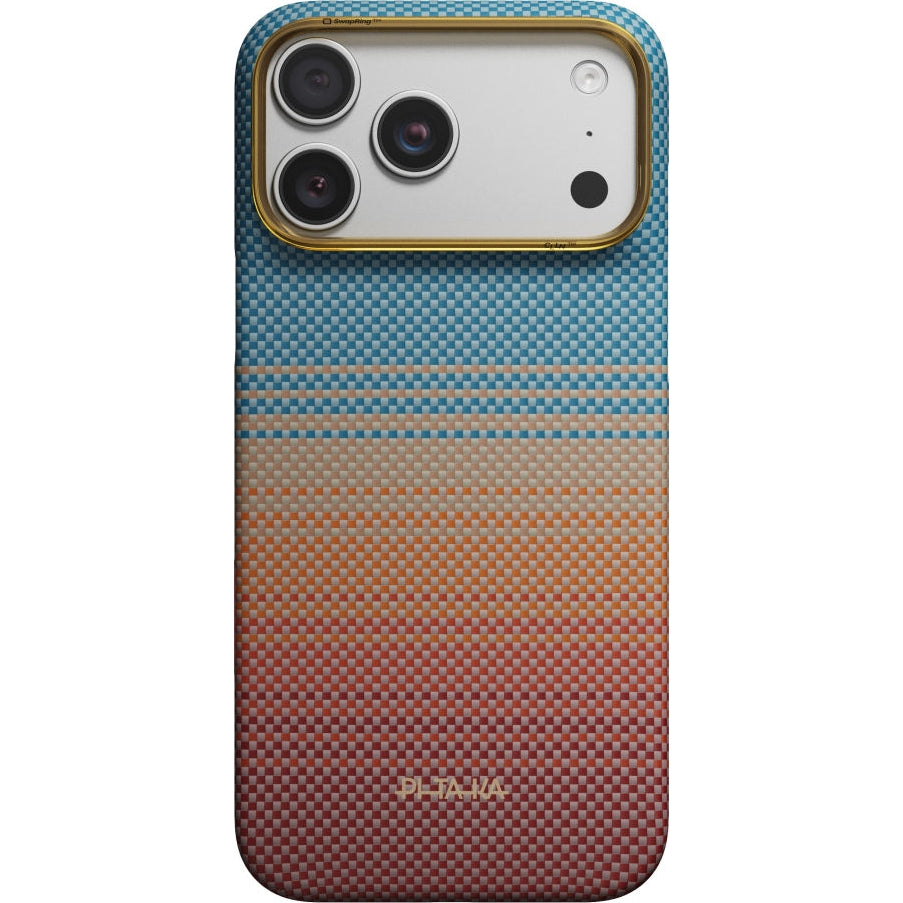 Aramid Handyhülle für iPhone 18 Pro Max / 17 Pro Max, PITAKA Ultra-Slim Case mit MagSafe, Braun und Schwarz mit Kevlar (1/5)