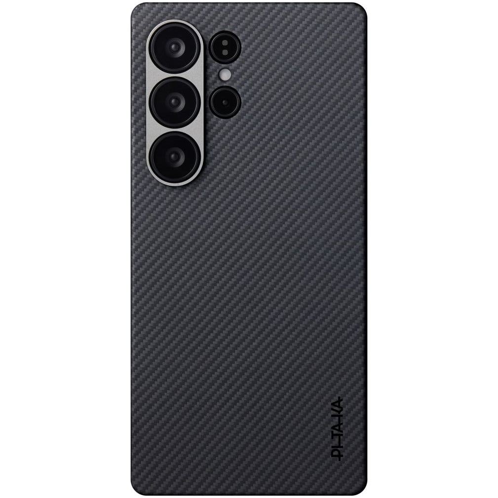 Aramid Handyhülle für Galaxy S25 Ultra, PITAKA Ultra-Slim Case mit MagSafe, Schwarz