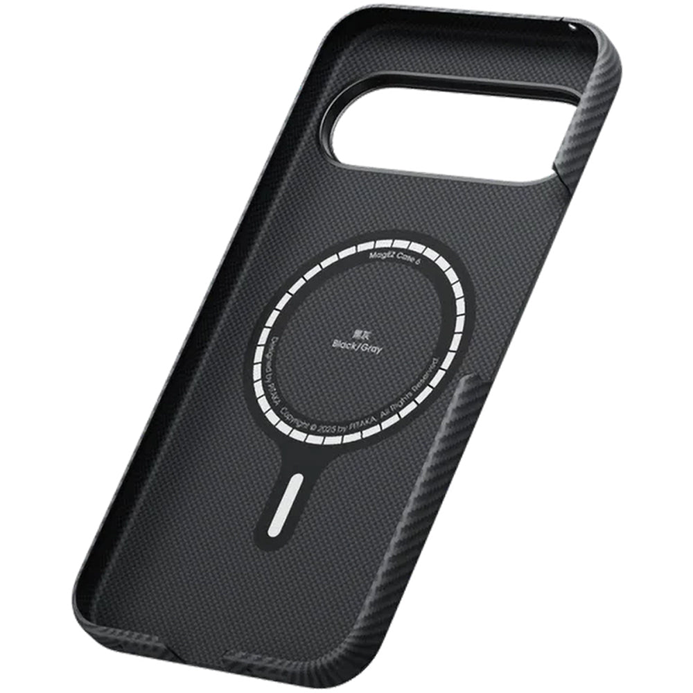Aramid Handyhülle für Google Pixel 10, PITAKA Ultra-Slim Case mit MagSafe, Schwarz