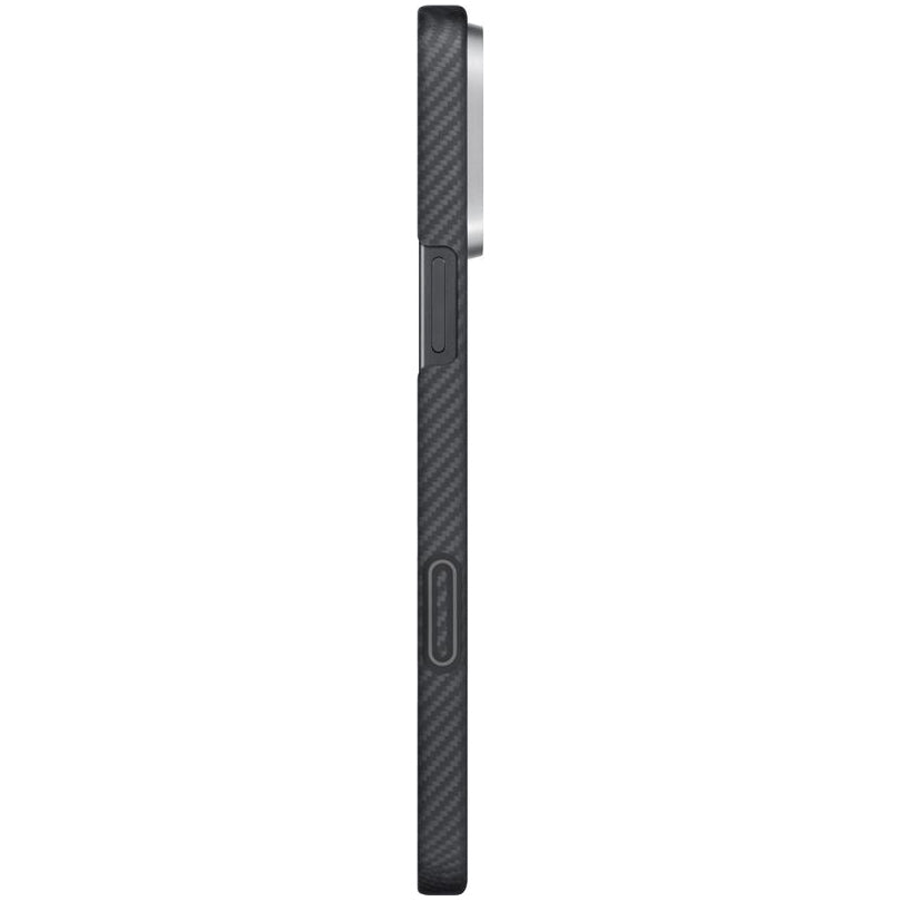 Aramid Handyhülle für iPhone 16 Pro, PITAKA Ultra-Slim Case PitaTap mit MagSafe, Schwarz