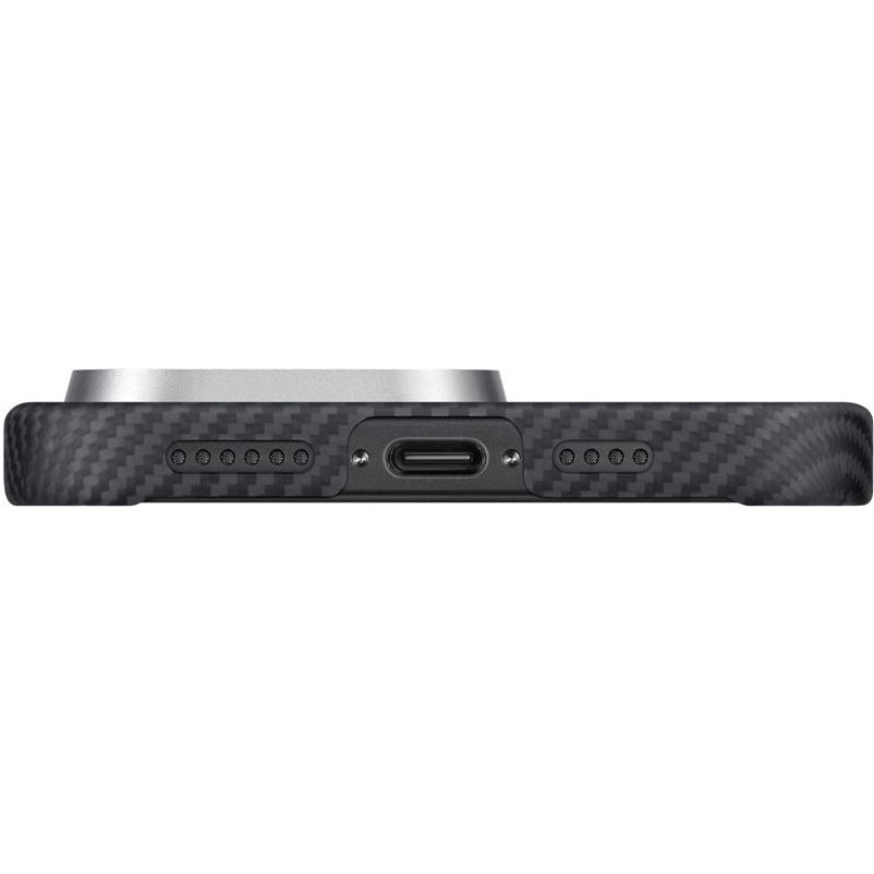 Aramid Handyhülle für iPhone 16 Pro, PITAKA Ultra-Slim Case PitaTap mit MagSafe, Schwarz