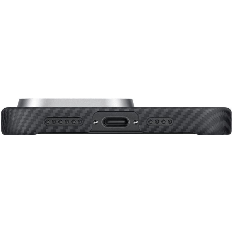 Aramid Handyhülle für iPhone 16 Pro Max, PITAKA Ultra-Slim Case PitaTap mit MagSafe, Schwarz