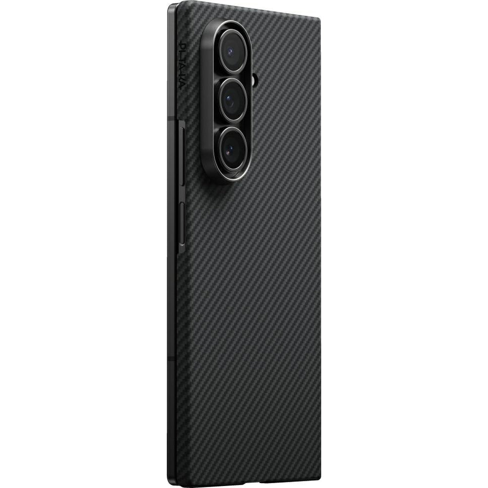 Aramid Handyhülle für Galaxy Z Fold7, PITAKA Ultra-Slim Case mit MagSafe, Schwarz mit Kevlar