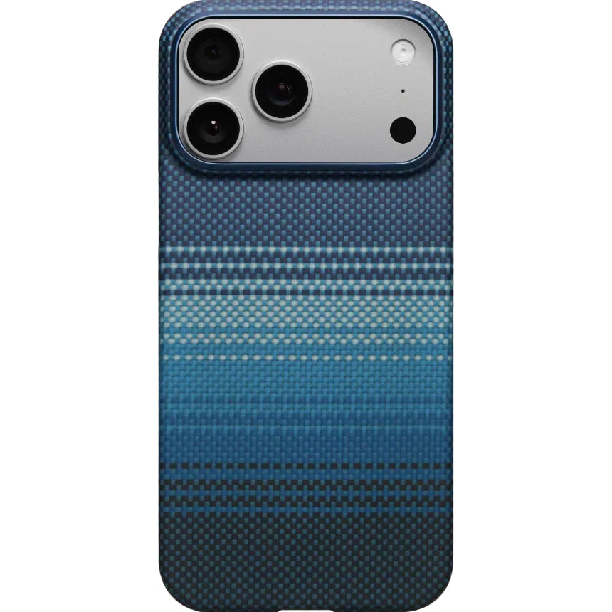 Aramid Handyhülle für iPhone 17 Pro Max, PITAKA Ultra-Slim Case PitaTap mit MagSafe, Blau