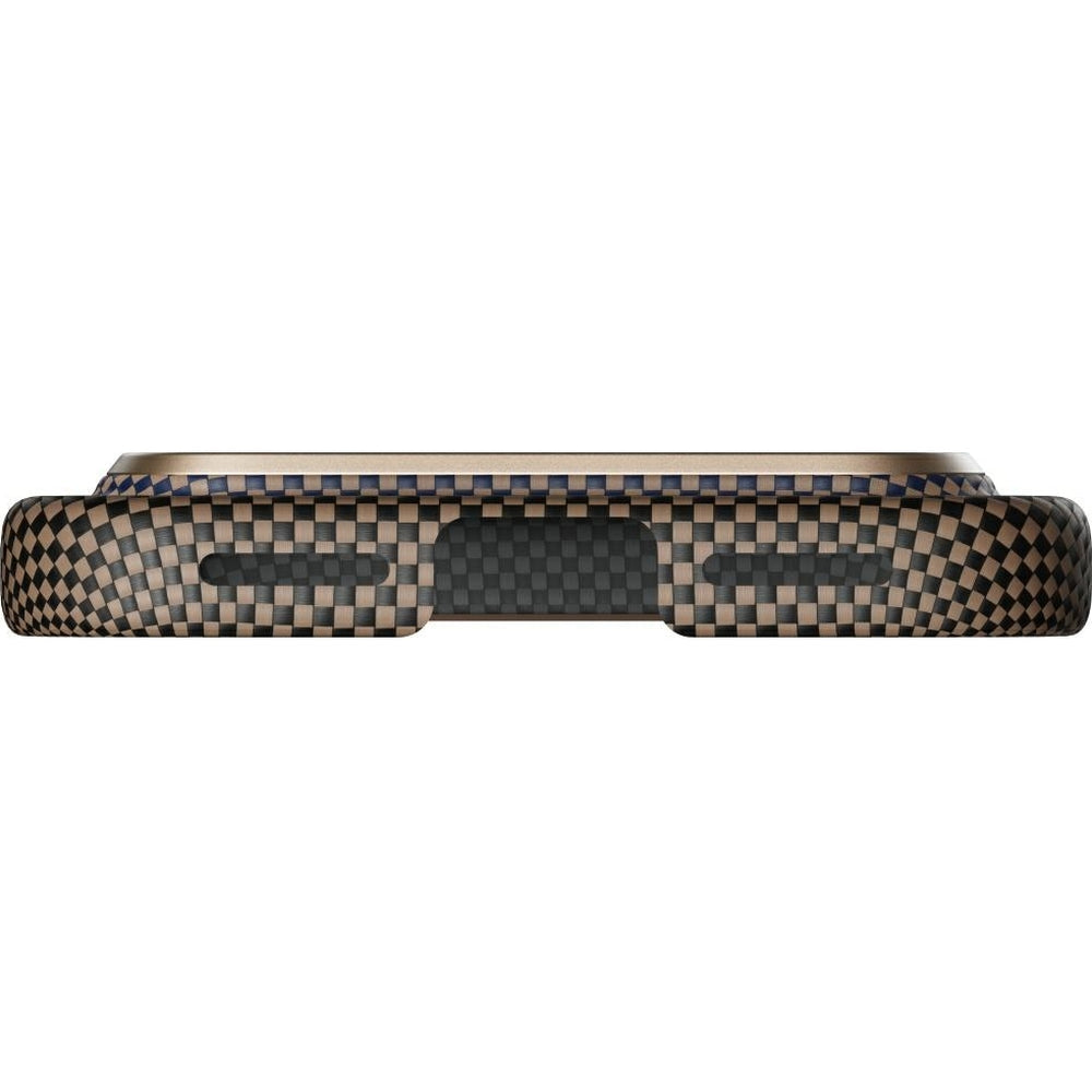 Aramid Handyhülle für iPhone 17 Pro Max, PITAKA Ultra-Slim Case mit MagSafe, Braun-schwarz
