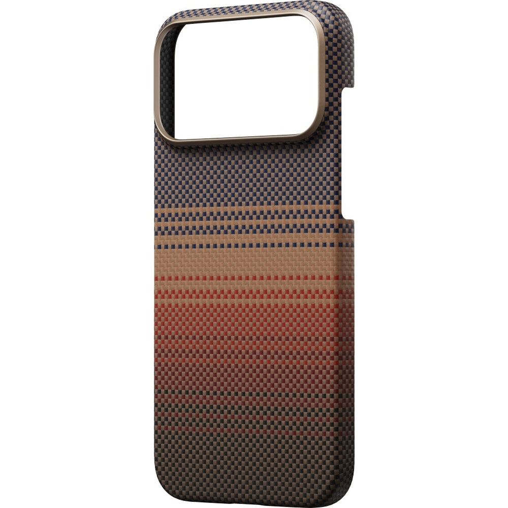 Aramid Handyhülle für iPhone 17 Pro, PITAKA Ultra-Slim Case mit MagSafe, Braun-schwarz