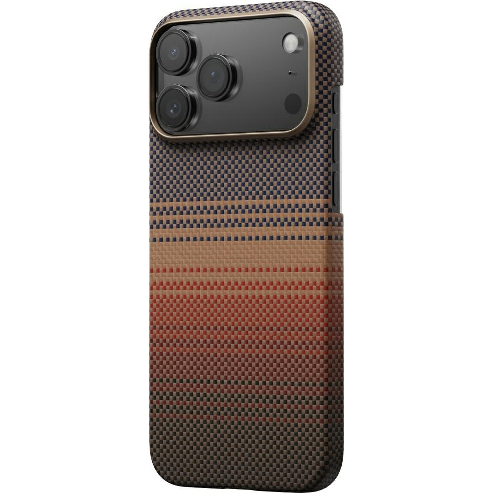 Aramid Handyhülle für iPhone 17 Pro, PITAKA Ultra-Slim Case mit MagSafe, Braun-schwarz