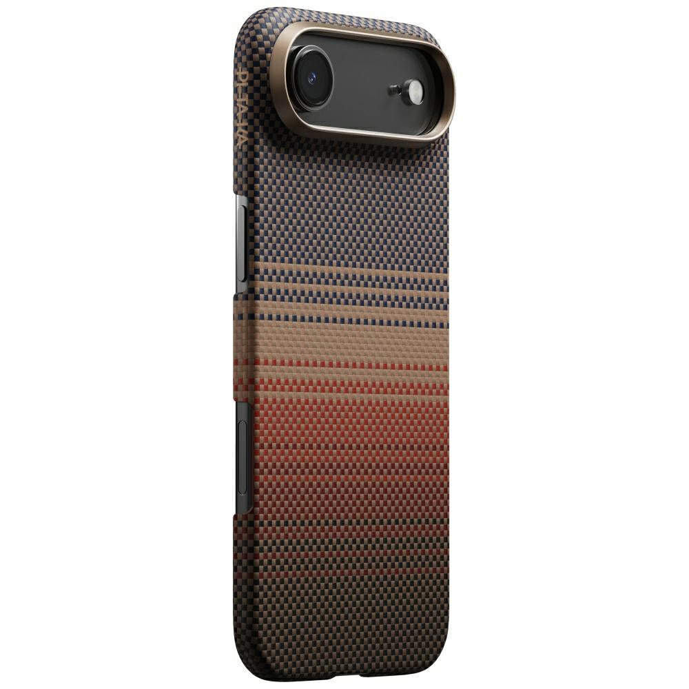 Aramid Handyhülle für iPhone Air, PITAKA Ultra-Slim Case mit MagSafe, Braun-schwarz