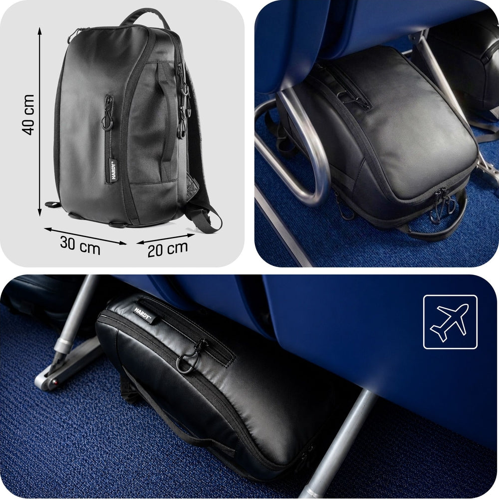 Reiserucksack mit Laptopfach für 15" Laptop, 24L, 3mk HARDY, Schwarz