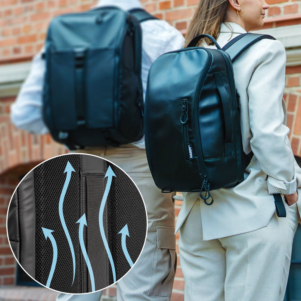 Reiserucksack mit Laptopfach für 15" Laptop, 24L, 3mk HARDY, Schwarz