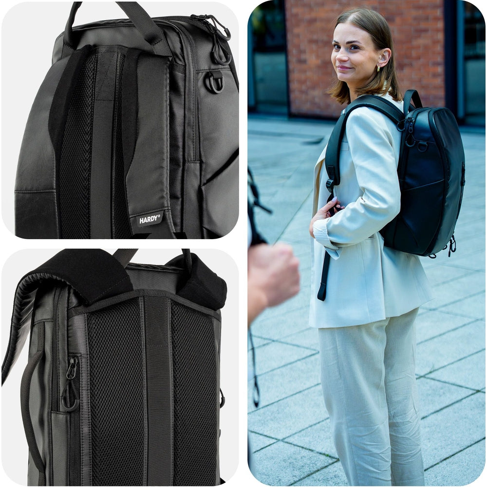 Reiserucksack mit Laptopfach für 15" Laptop, 24L, 3mk HARDY, Schwarz