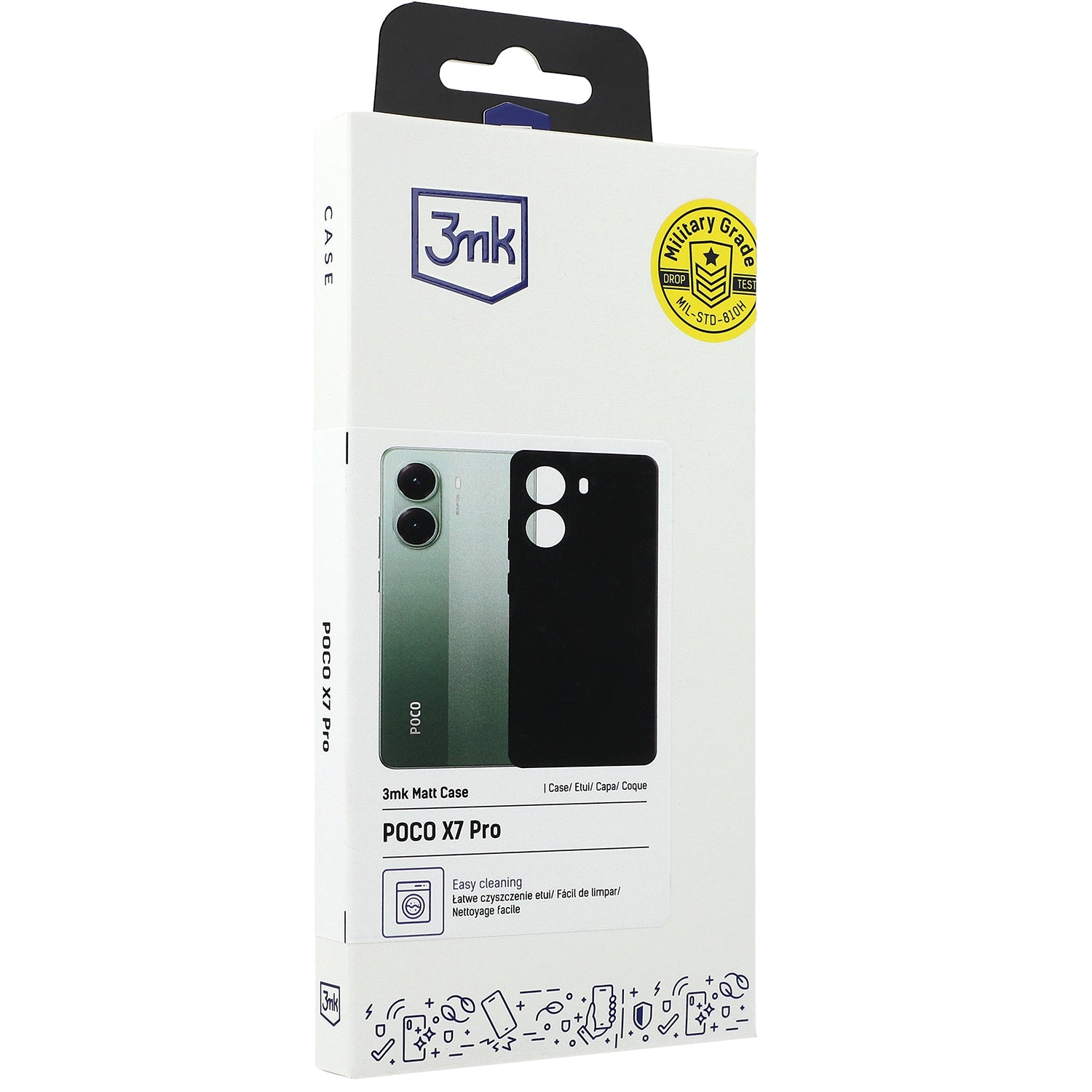Handyhülle für POCO X7 Pro, 3mk Matt Case, Schwarz
