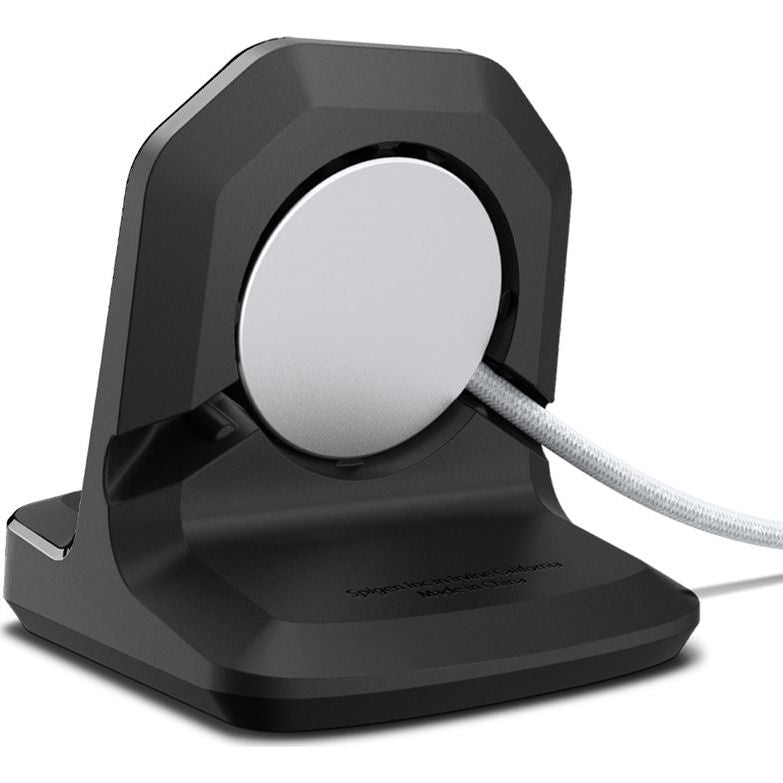 Dockingstation für Apple Watch Ladegerät, Spigen Rugged Armor Stand, Schwarz