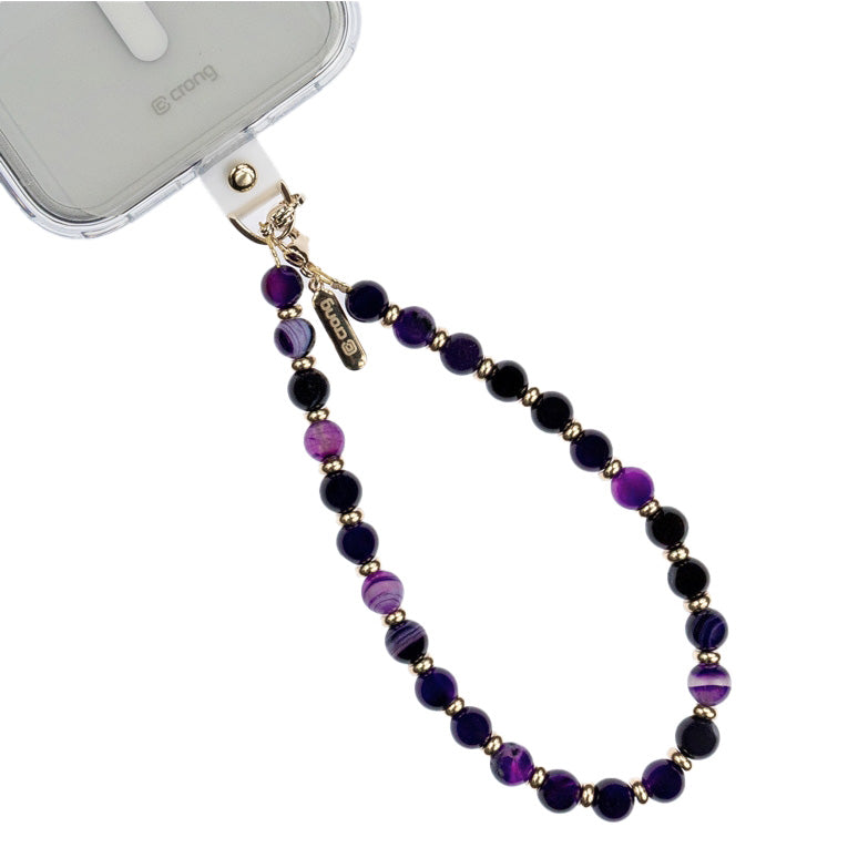 Universal-Handyband für das Handgelenk, Crong Phone Charm, Violett-Golden