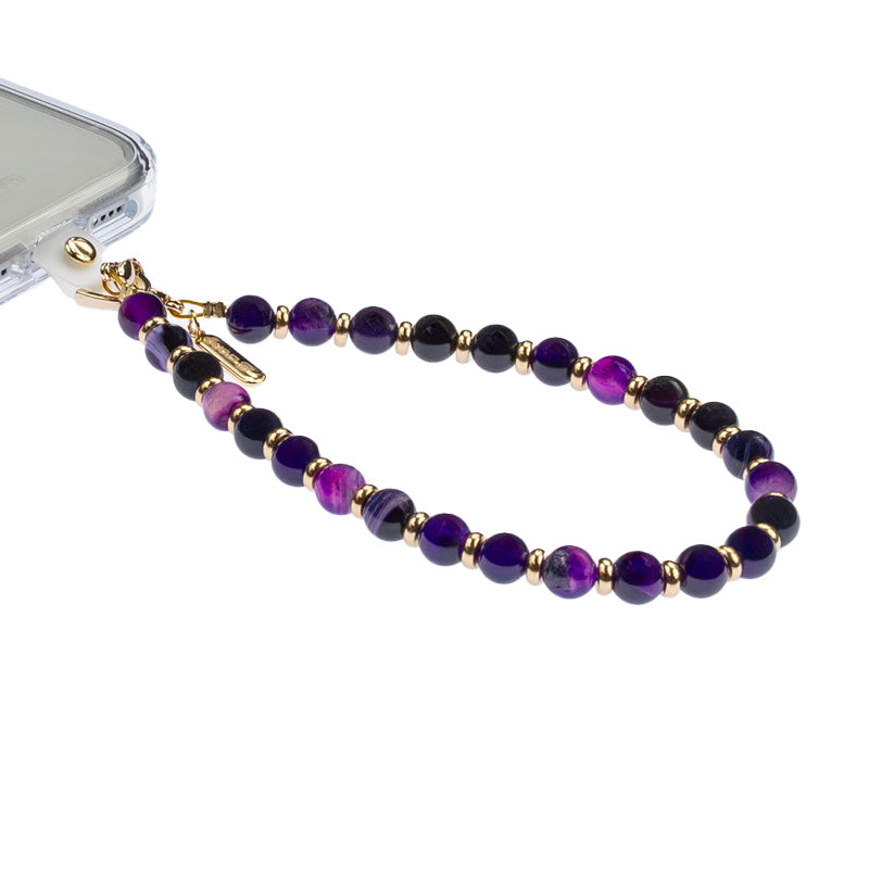 Universal-Handyband für das Handgelenk, Crong Phone Charm, Violett-Golden