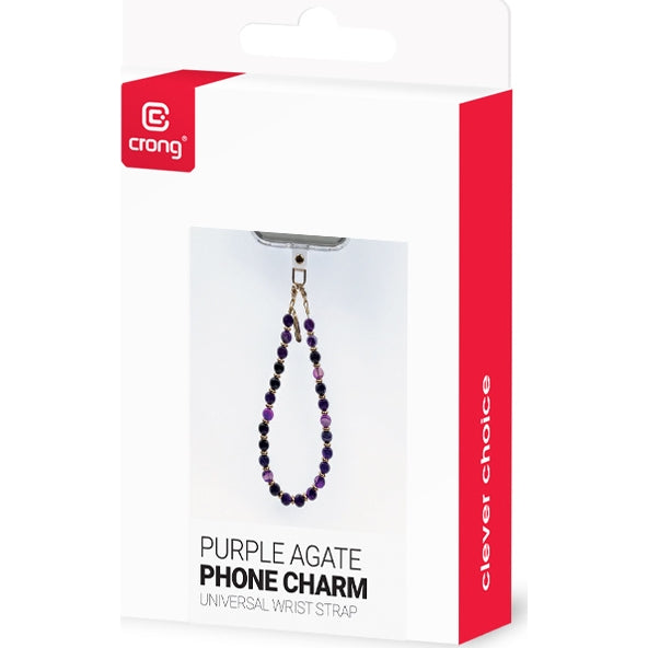 Universal-Handyband für das Handgelenk, Crong Phone Charm, Violett-Golden