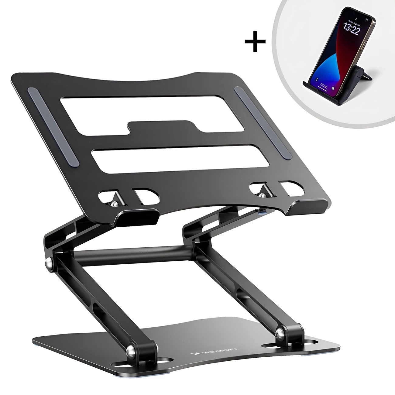 Laptop- und Tabletständer, Wozinsky WRS-CPY75DSB, Schwarz