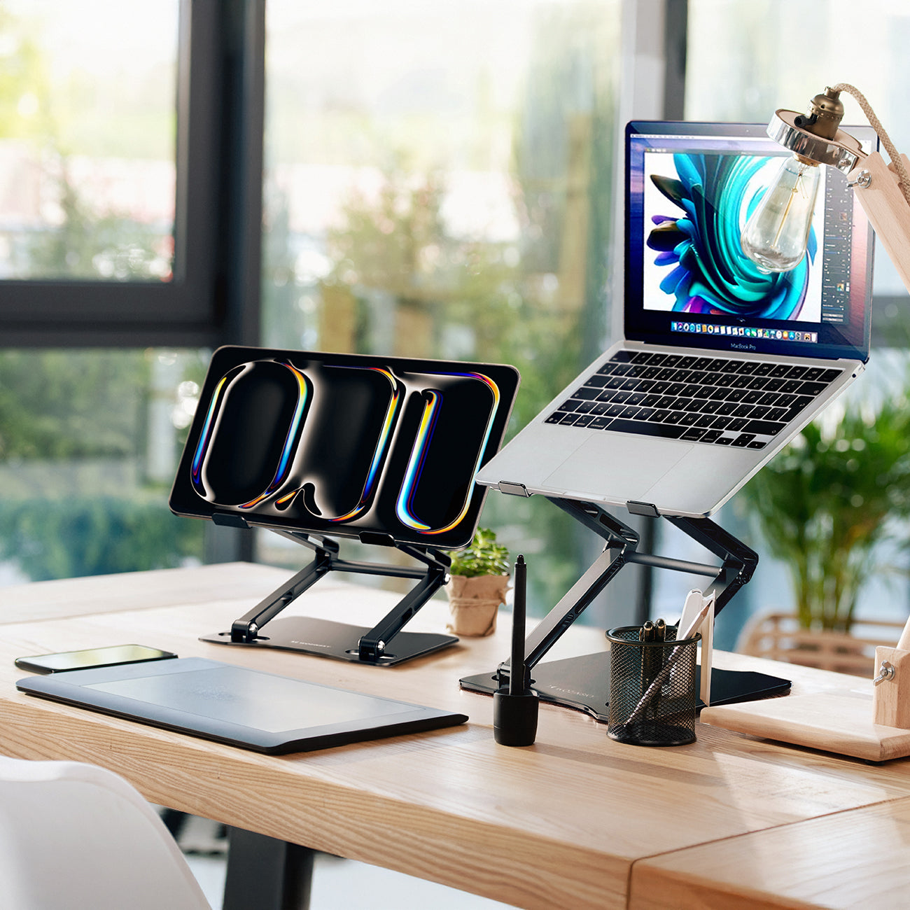 Laptop- und Tabletständer, Wozinsky WRS-CPY75DSB, Schwarz