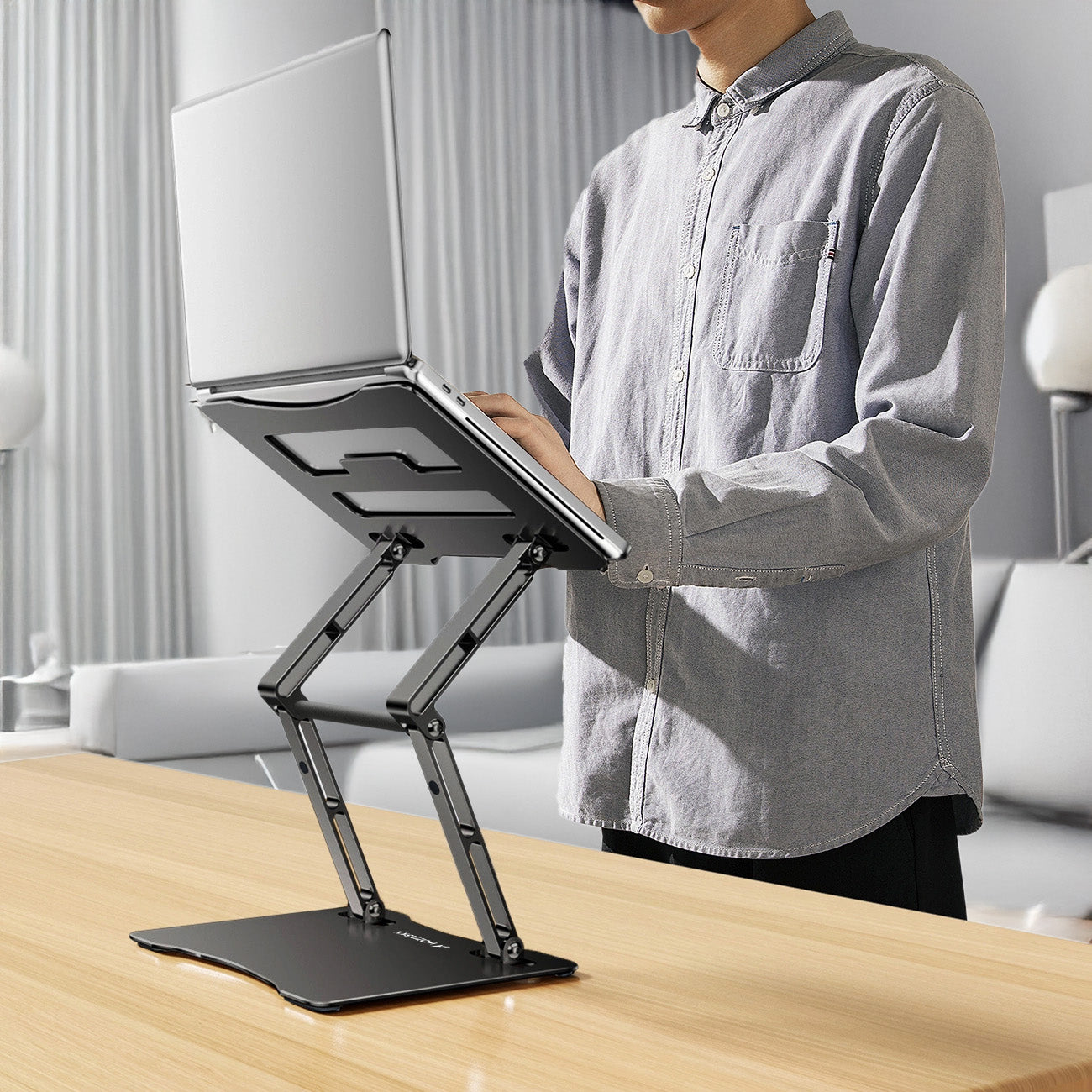Laptop- und Tabletständer, Wozinsky WRS-CPY75DSB, Schwarz