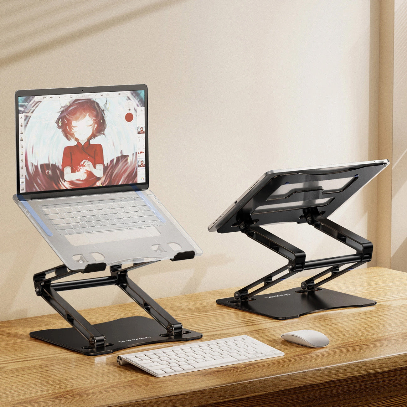 Laptop- und Tabletständer, Wozinsky WRS-CPY75DSB, Schwarz