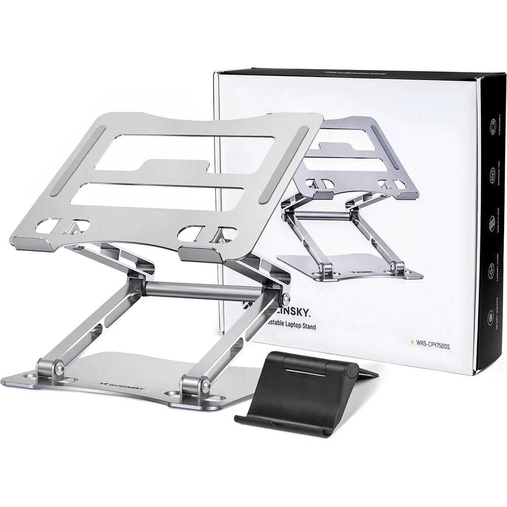 Laptop- und Tabletständer, höhenverstellbar, Wozinsky WRS-CPY75DSS, Silber