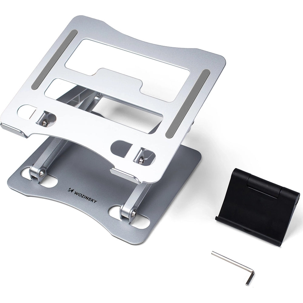 Laptop- und Tabletständer, höhenverstellbar, Wozinsky WRS-CPY75DSS, Silber