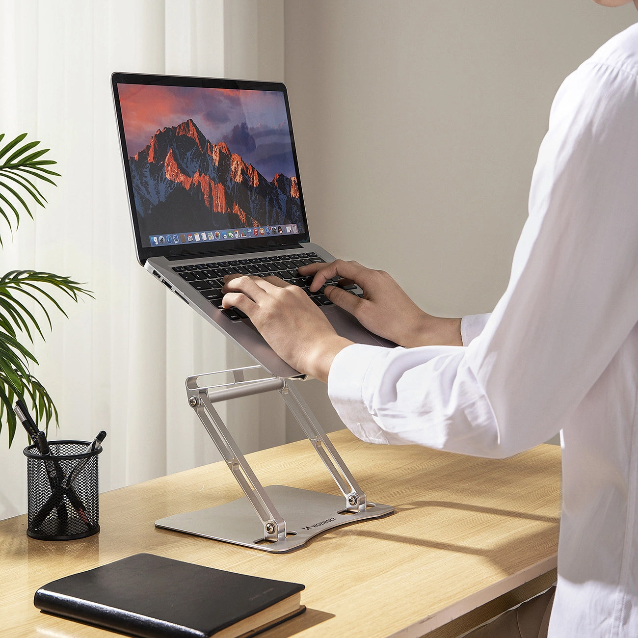 Laptop- und Tabletständer, höhenverstellbar, Wozinsky WRS-CPY75DSS, Silber