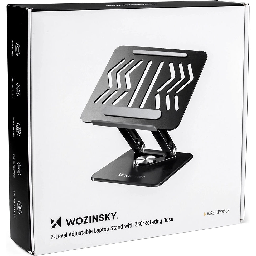 Laptop- und Tabletständer, drehbar, Wozinsky WRS-CPY84SB, Schwarz