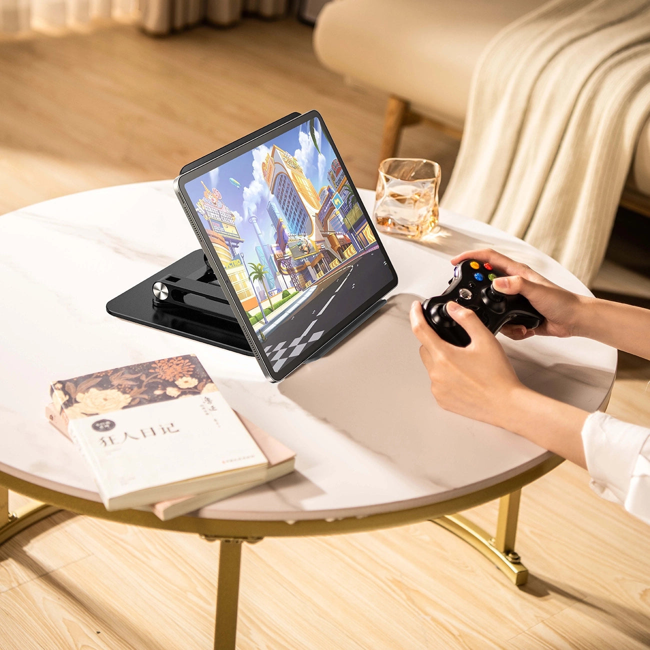 Laptop- und Tabletständer, drehbar, Wozinsky WRS-CPY84SB, Schwarz