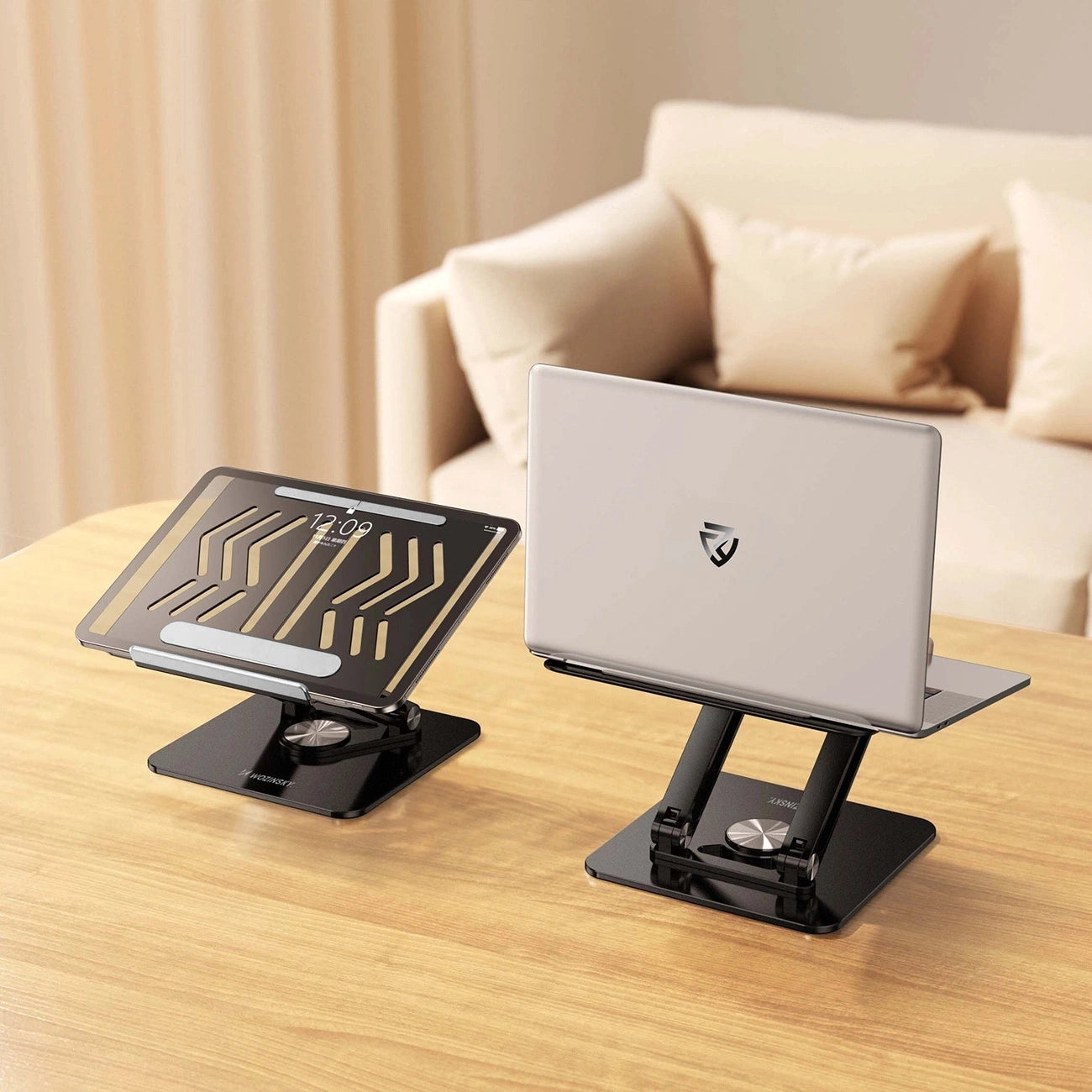 Laptop- und Tabletständer, drehbar, Wozinsky WRS-CPY84SB, Schwarz