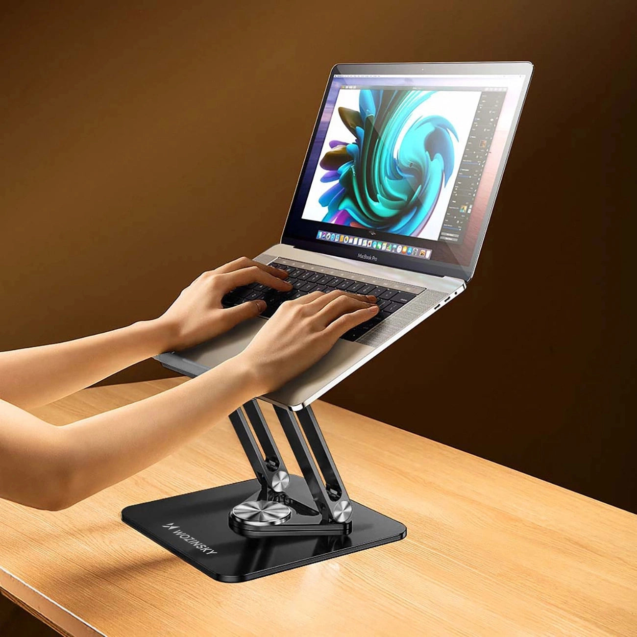 Laptop- und Tabletständer, drehbar, Wozinsky WRS-CPY84SB, Schwarz