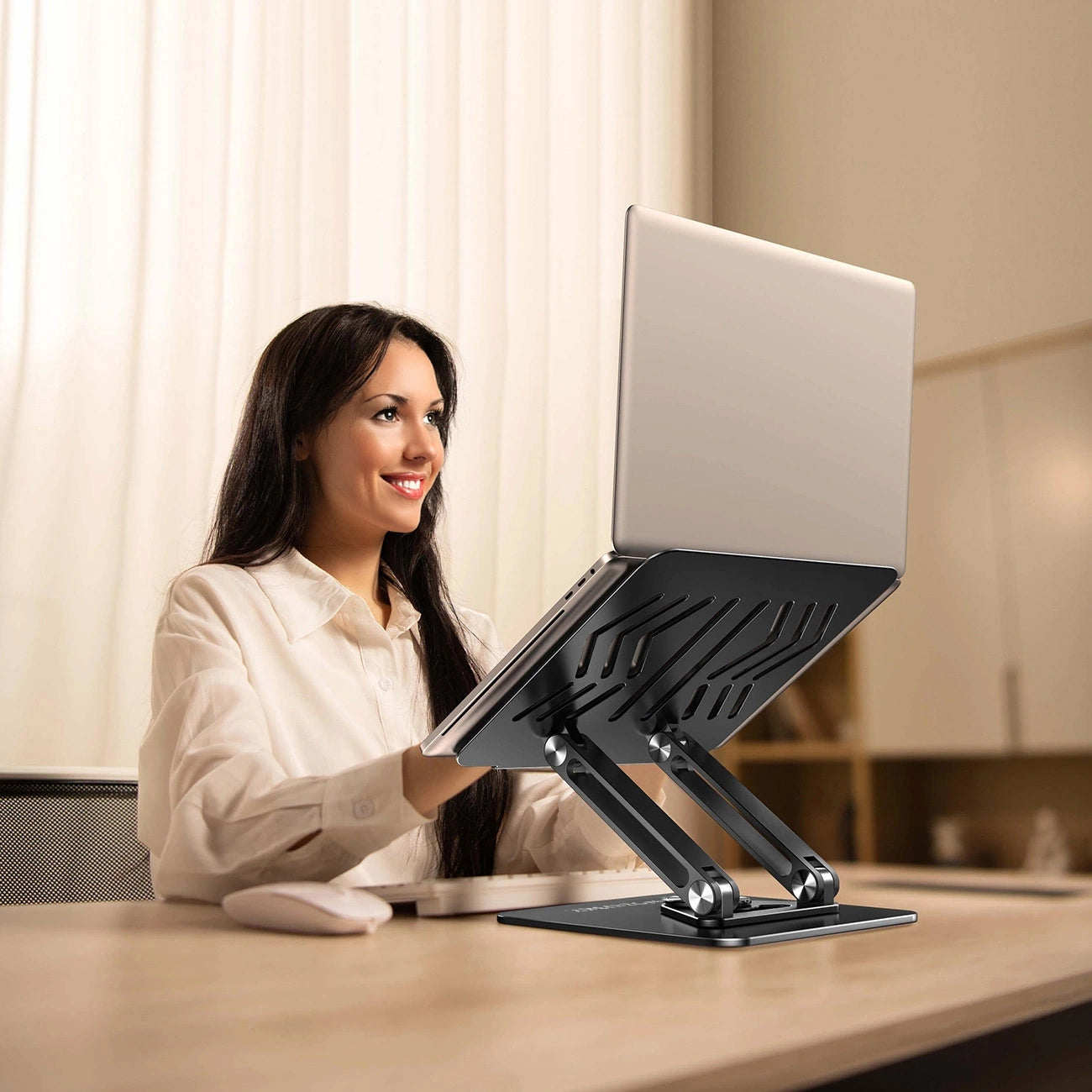 Laptop- und Tabletständer, drehbar, Wozinsky WRS-CPY84SB, Schwarz