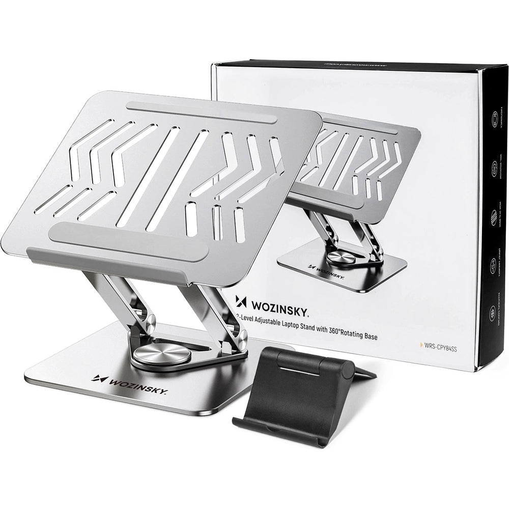 Laptop- und Tabletständer drehbar, Wozinsky WRS-CPY84SS, Silber