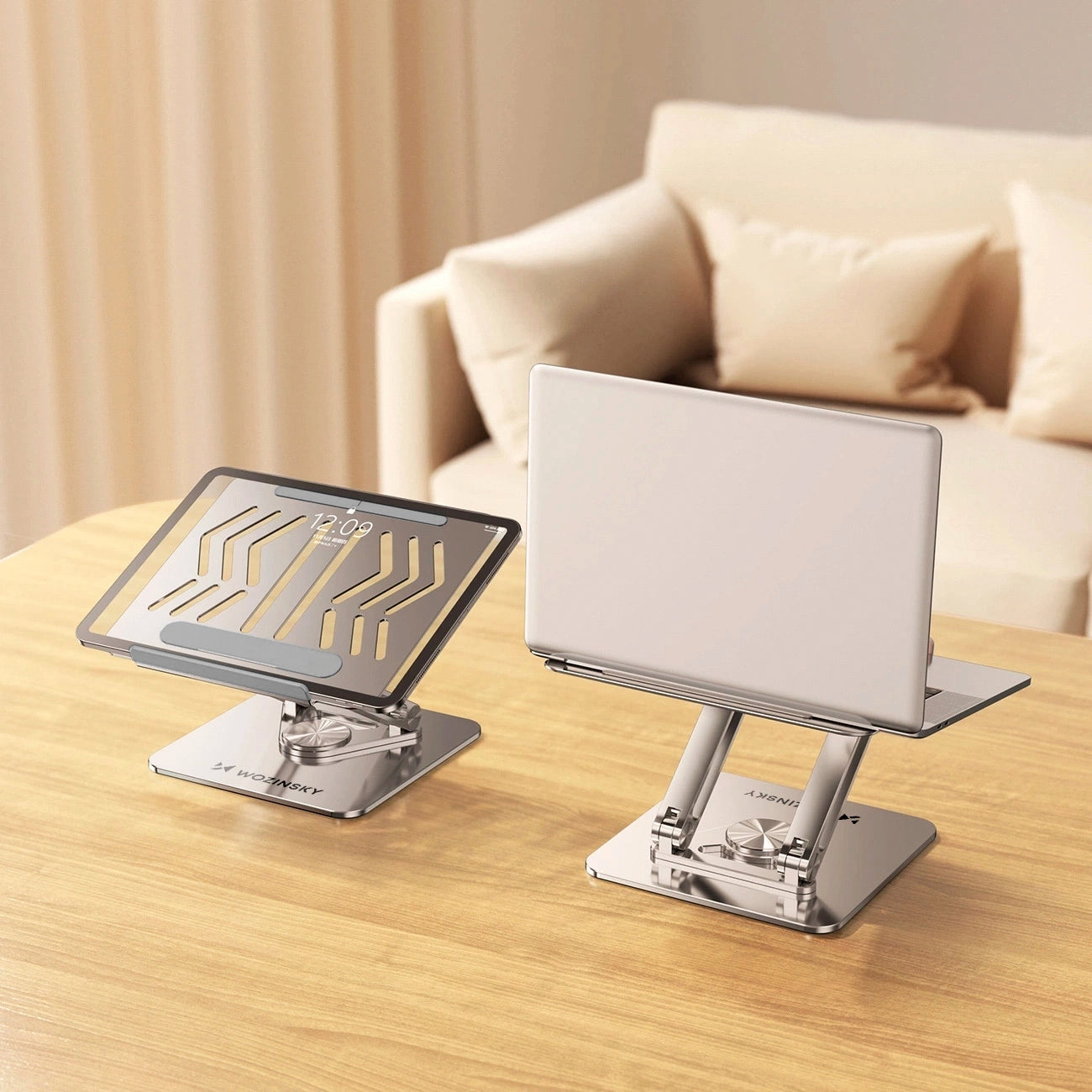 Laptop- und Tabletständer drehbar, Wozinsky WRS-CPY84SS, Silber