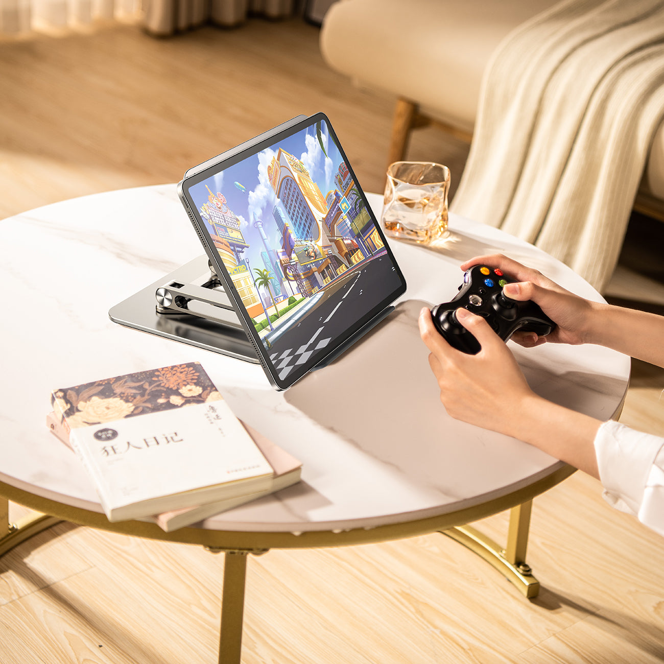 Laptop- und Tabletständer drehbar, Wozinsky WRS-CPY84SS, Silber