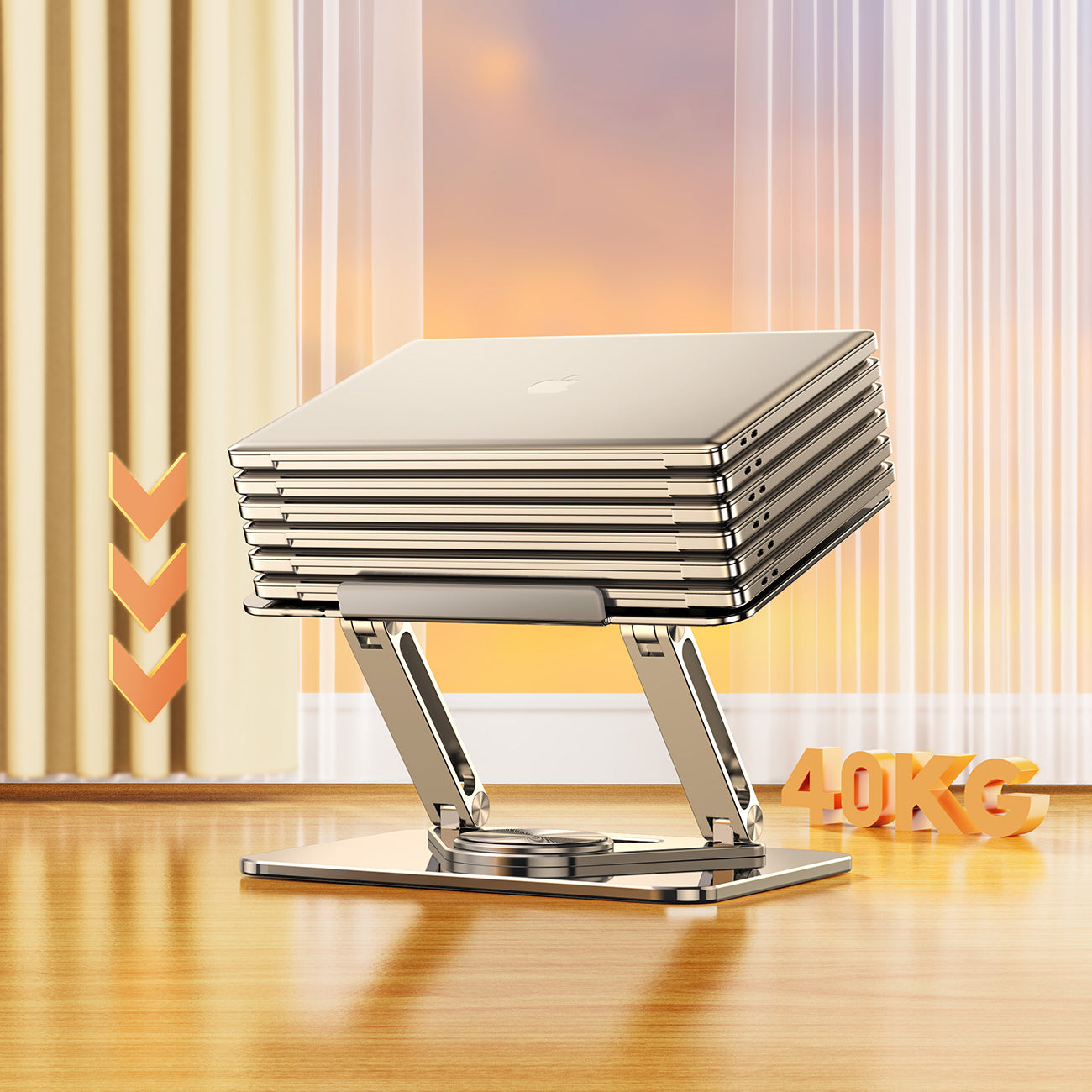 Laptop- und Tabletständer drehbar, Wozinsky WRS-CPY84SS, Silber