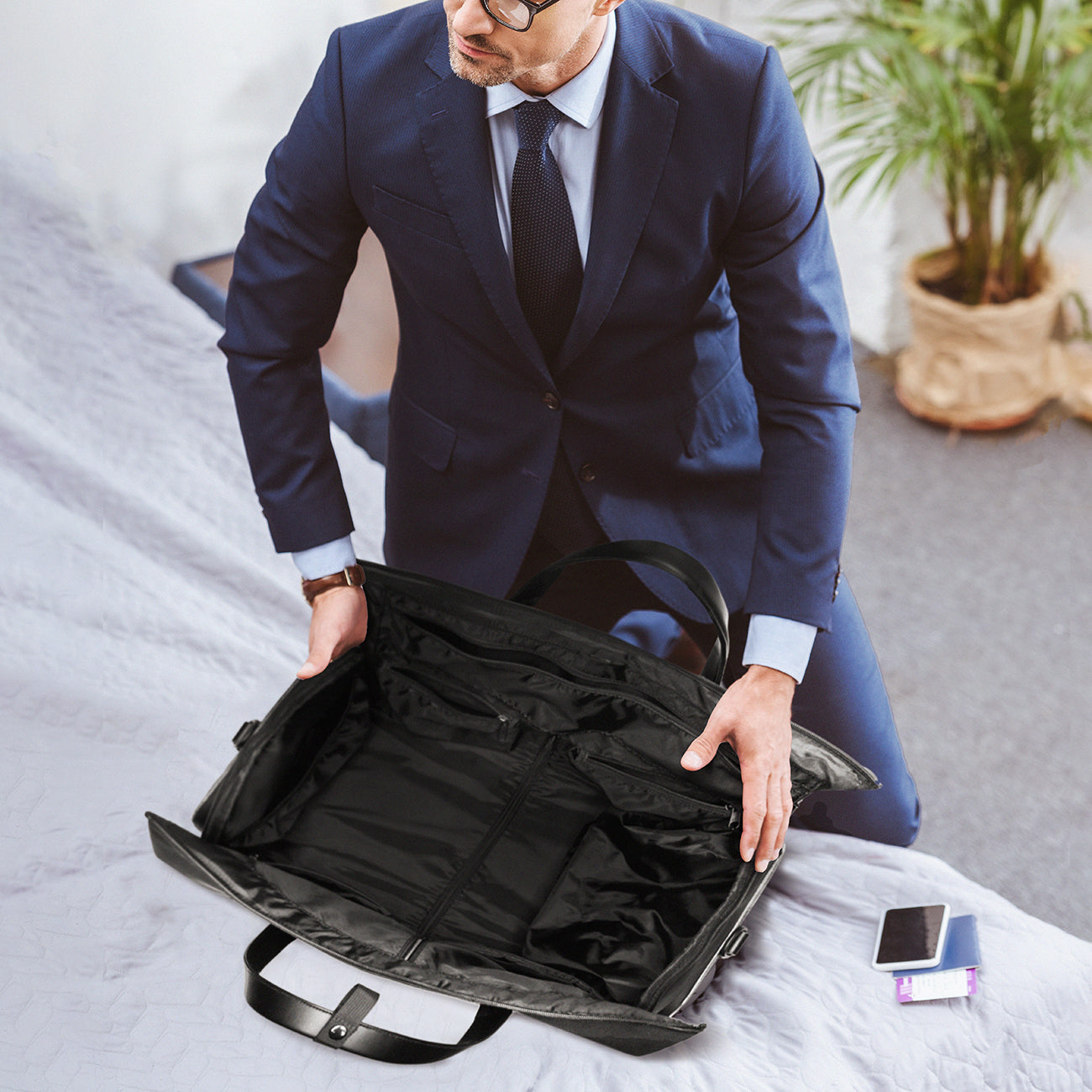 Reisetasche 45 l, Wozinsky Premium WO928Y8S, Schwarz