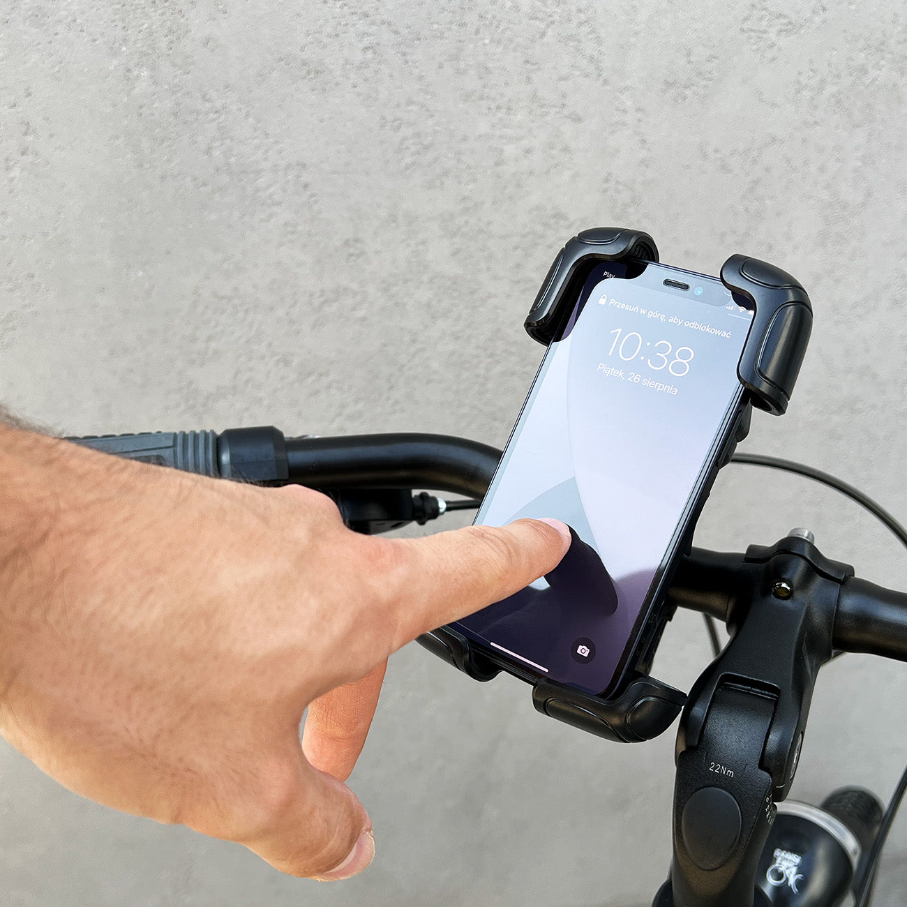 Fahrrad Handyhalterung für Smartphone für den Lenker, Wozinsky Active WBHBK6, Schwarz