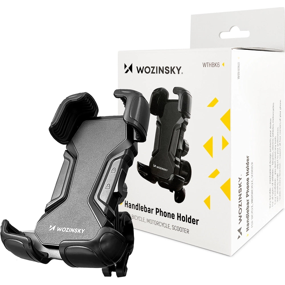 Fahrrad Handyhalterung für Smartphone für den Lenker, Wozinsky Active WBHBK6, Schwarz