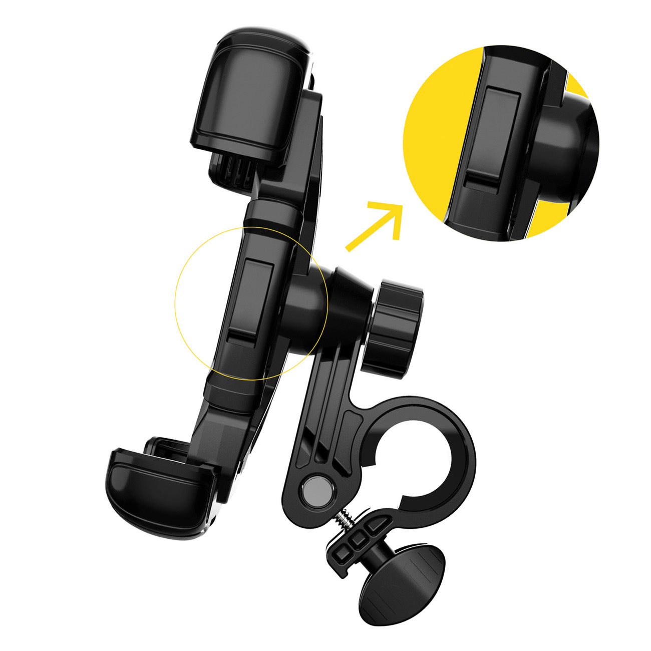Fahrrad Handyhalterung für Smartphone für den Lenker, Wozinsky Active WBHBK6, Schwarz