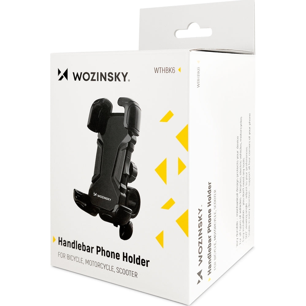 Fahrrad Handyhalterung für Smartphone für den Lenker, Wozinsky Active WBHBK6, Schwarz