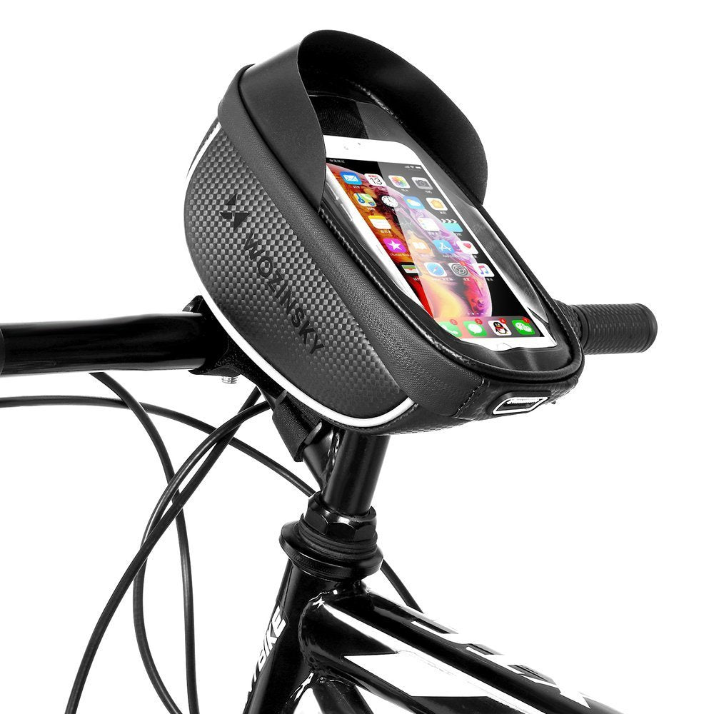 Fahrrad Lenkertasche mit Handyhalterung, Wozinsky Active WBB16BK, Schwarz
