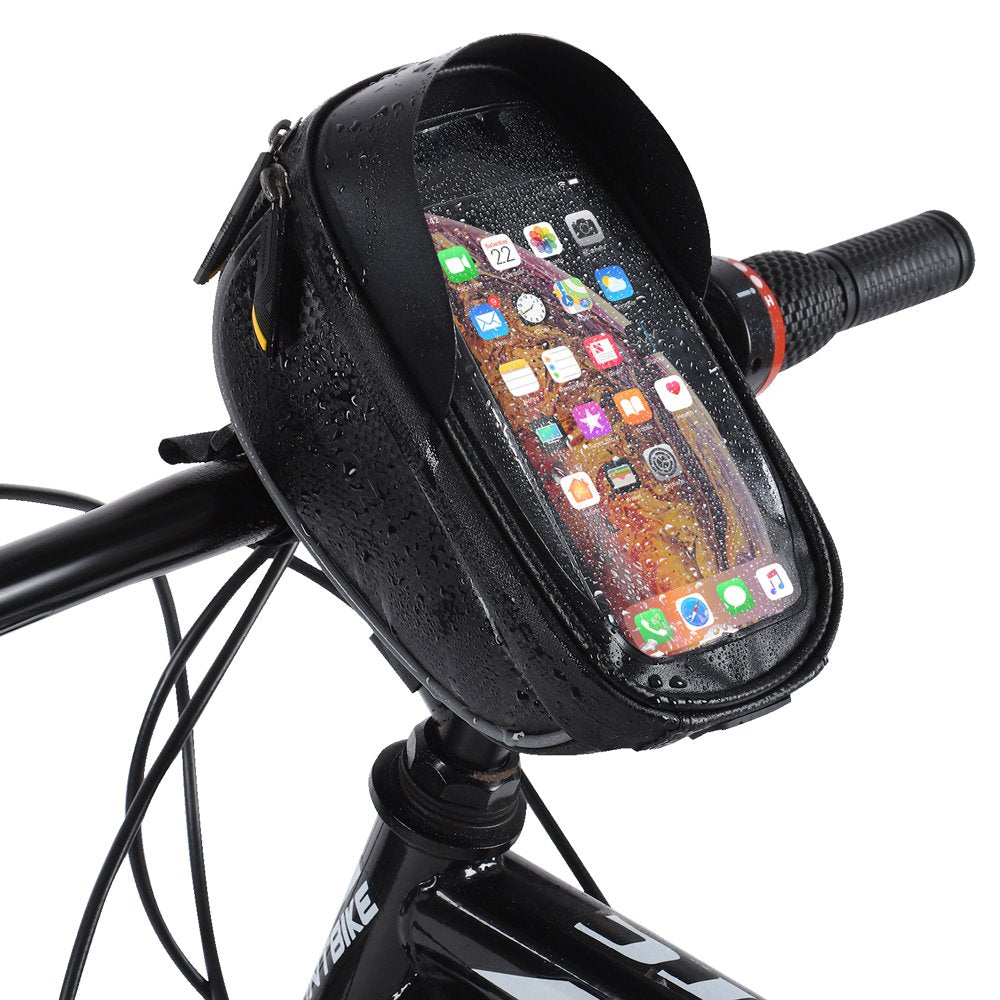 Fahrrad Lenkertasche mit Handyhalterung, Wozinsky Active WBB16BK, Schwarz